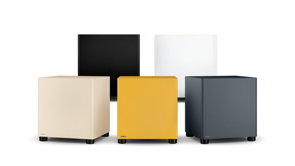 DALI BASIK SUB 8-inch subwoofer in its five colour finishes