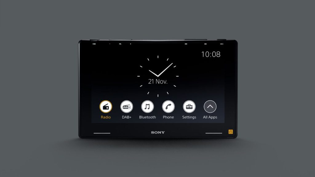 Sony Mobile ES XAV-9550ES car head unit with its large touchscreen